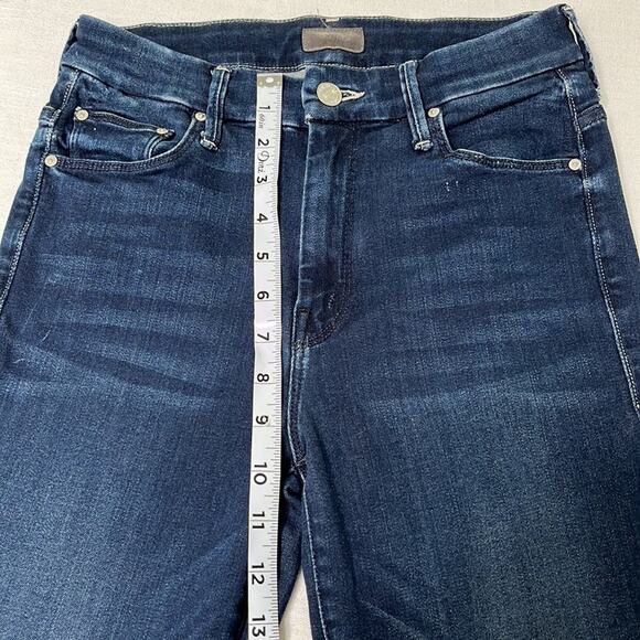 Mother The High Waisted Looker Ankle Fray Denim Jeans in Tongue and Chic 26 - Picture 13 of 13
